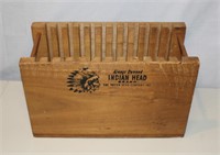 vintage Indian Head canoe paddle rack