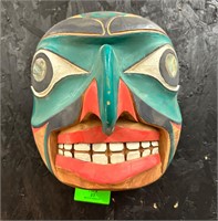 Northwest Coast Style Carved Wood Mask