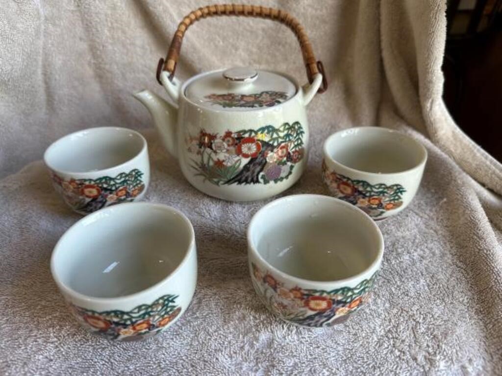 Vintage Japanese Stoneware Tea Set
