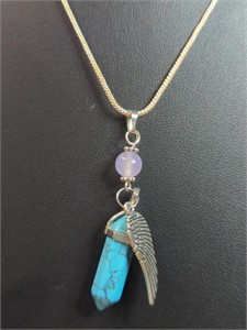 925 stamped 18-in necklace with angel wing