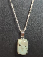 925 stamped 24-in necklace with pendant