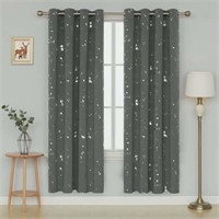 52 x 95  Sz 52x95in   2 Panels Deconovo Silver Dot