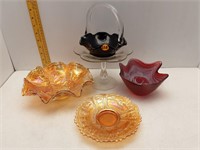 5PC VINTAGE GLASS LOT