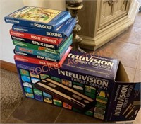 Vintage intellivision , gaming system, and games