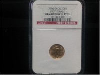 2006 Gold Eagle $5 Coin First Strike Gem UNC