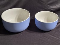 Ceramic mixing bowls, one is 9 inch and the other