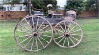 ANTIQUE  4 SEATER HORSE DRAWN CARRIAGE.