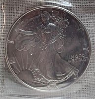 1993 UNC Silver American Eagle Dollar Coin, 1oz