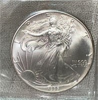 1995 UNC Silver American Eagle Dollar Coin, 1oz