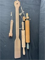 Wooden butter paddle, wooden rolling pins wooden