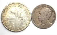 1952 1953 20c 50c Cuba Commemoratives