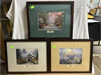 3x$ - Three Complementary Thomas Kinkade pictures