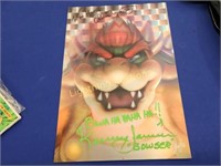 UNATHENTICATED SIGNED MARIO AND BOWSER POSTER