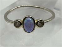 Sterling Silver Dainty Fire Opal Fancy Ring