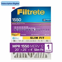 $40 Filtrete 20x25x4 MERV 12 1550 MPR Air Filter