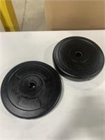 PLASTIC WEIGHT LIFTING PLATES 2PCS 15POUNDS EACH