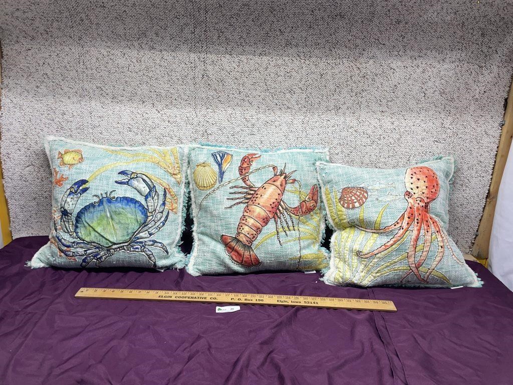 3 Imperial Collection Sea Theme Pillows