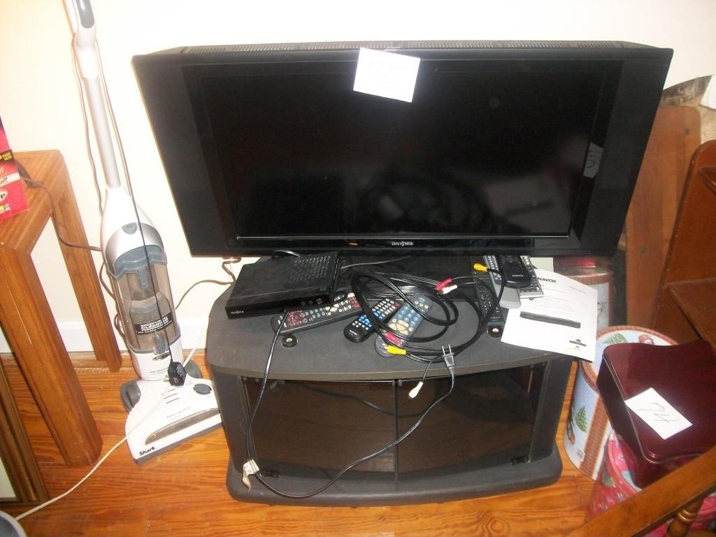 TV, REMOTE, TV STAND, ALL CORDS