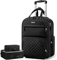 ZOMFELT Carry On Suitcase with Wheels, 17 Inch Wat