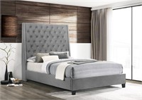 HH71697 Velvet Queen Elegant Tufted Bed