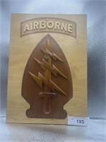 AIRBORNE WOOD MILITARY ART