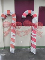Pair of Large Christmas CandyCane Yard Decorations