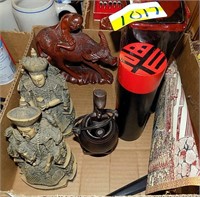 ORIENTAL FIGURINES AND INCENSE