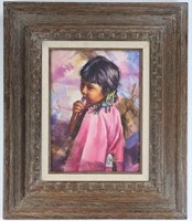 1978 Joseph Bohler AWS Watercolor of Child