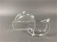 2 Baccarat Glass Dolphins
