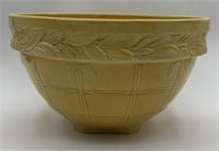 Antique McCoy Yellow Ware Mixing Bowl Waffle