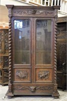 Louis XIII Style Oak Scholar's Bookcase.