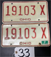 Pair of 1979 Ohio License Plates