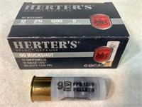 HERTER’S 12 Gauge 00 Buck Shot, 10 Rounds