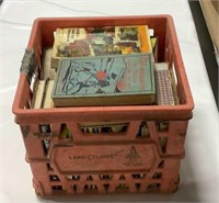 Misc. books w/ crate (approx 34)