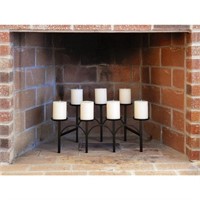 21.25 in. Black Iron Candle Holder