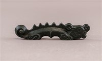 Chinese Cast Iron Carved Dragon Brush Holder