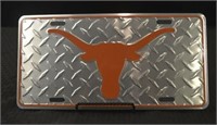 UT Texas Longhorn Diamond Plate Pattern Plate
