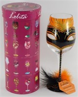 NIB "Lolita Wine Glass - Masquerade" - Hand