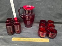 Ruby red drink set
