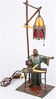 Antique Bronze Austrian Figural Lamp