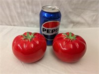 Large Vintage Tomato Salt & Pepper Shakers