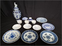 Group of porcelain and China plates, saucers,