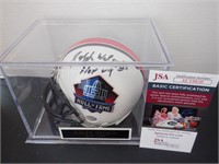 RALPH WILSON SIGNED AUTO HOF MINI HELMET JSA COA