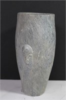 Very Heavy, Carved Stone Vessel (With Faces)