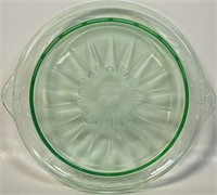 NICE URANIUM GLASS SERVING PLATE