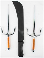 Sai Kendo Martial Arts Fork Weapons & Machete