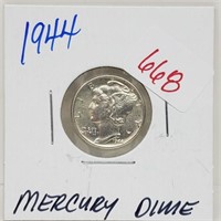 1944 90% Silver Mercury Dime 10 Cents