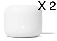 1 Lot: (2) Google Nest H2D Mesh Wi-Fi Router,