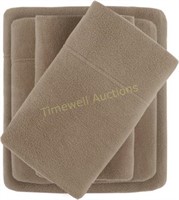 Micro Fleece Sheet Set Brown Full - Premier
