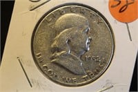 1952-S Franklin Silver Half Dollar